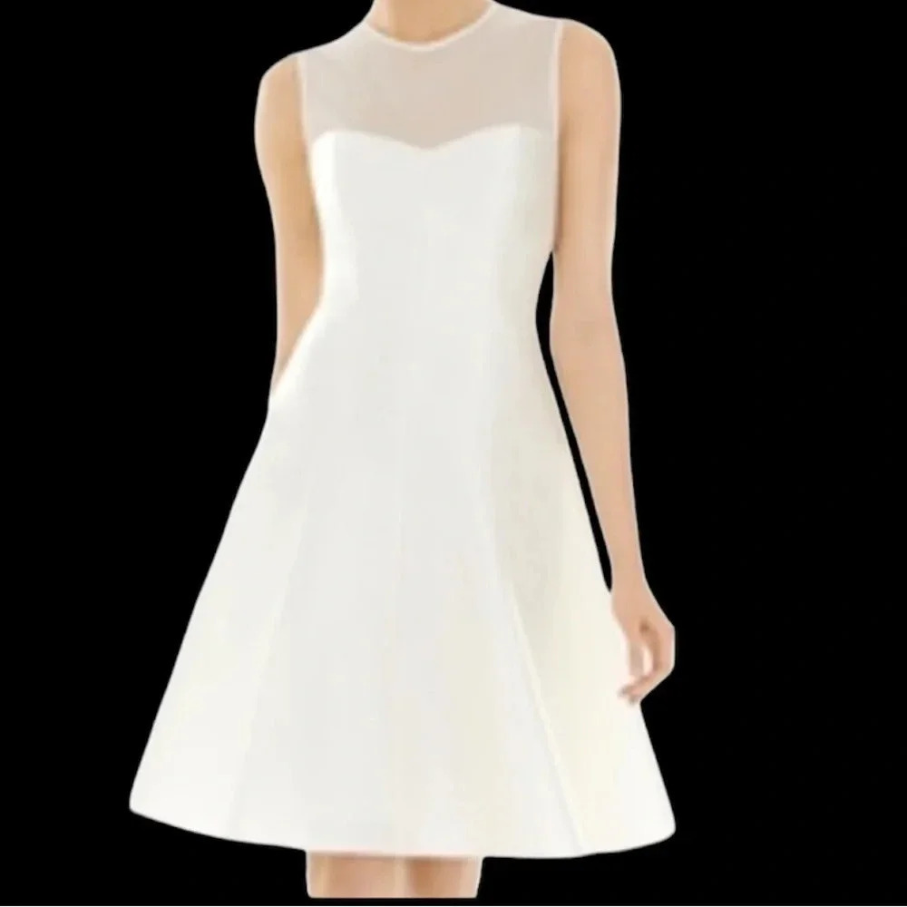 Alfred Sung White High Low Dress